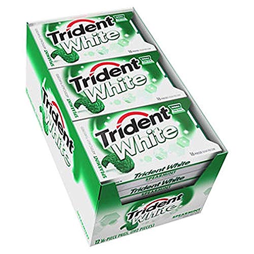 Trident Gum, White Spearmint, 2 Pack Deal (18 Packs) from Candy World