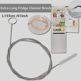 BYTRON Extra Long Pipe Tube Cleaner Fridge Drain Pipe Dredging Tool Flexible Drain Brush Skinny Tube Spiral Cleaning Brush Drinking Straw Cleaner