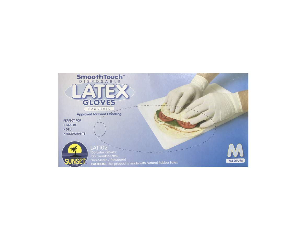 Sunset: Latex Gloves Size Medium