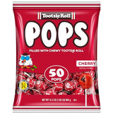Tootsie Pops Single Flavor Bag - Cherry Flavored Lollipops with Chocolatey Center - Individually Wrapped Hard Candy - Red Candy - Peanut Free, Gluten