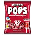 Tootsie Pops Single Flavor Bag - Cherry Flavored Lollipops with Chocolatey Center - Individually Wrapped Hard Candy - Red Candy - Peanut Free, Gluten
