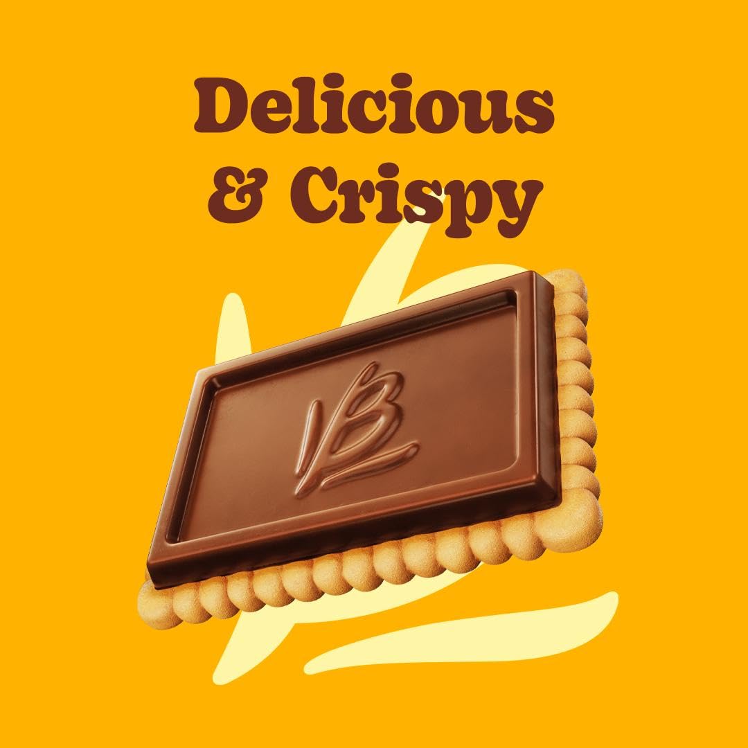 Bauducco Choco Biscuit Cookies - Crispy Chocolate-Covered Biscuits, Individually Wrapped for Snacking, Dessert, and Lunch Boxes, 25.3 oz (Pack of 40)