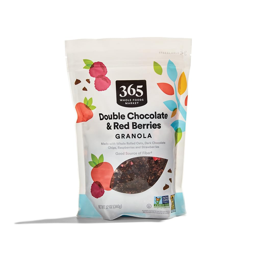 365 by Whole Foods Market, Granola, Double Chocolate with Red Berries, 12 Ounce