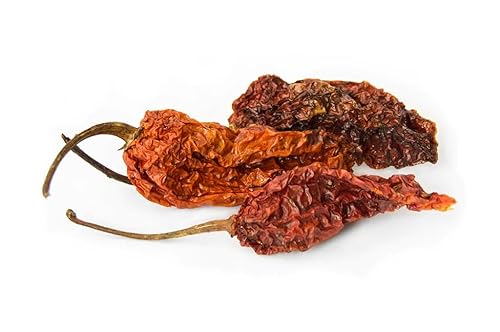Essential Spice Dried Ghost Chilies (Bhut Jolokia) - Extreme Heat with Smoky, Slightly Sweet Flavor - Whole Dried Pods for Hot Sauces, Chili, Stews