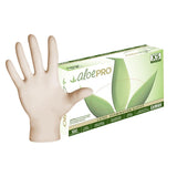 DASH AloePRO Natural Rubber Latex Exam Gloves - L | Powder-Free Medical Grade Gloves | Full Texture, Aloe-Infused Latex Gloves | 240mm Length, 1.5 AQL