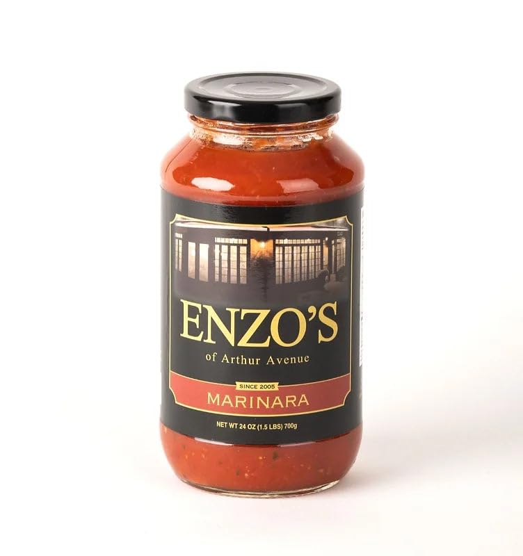 Enzo’s of Arthur Avenue Authentic Tomato Sauce, Authentic Homemade Italian Cuisine, Marinara Sauce, 1 Pack, 24 oz