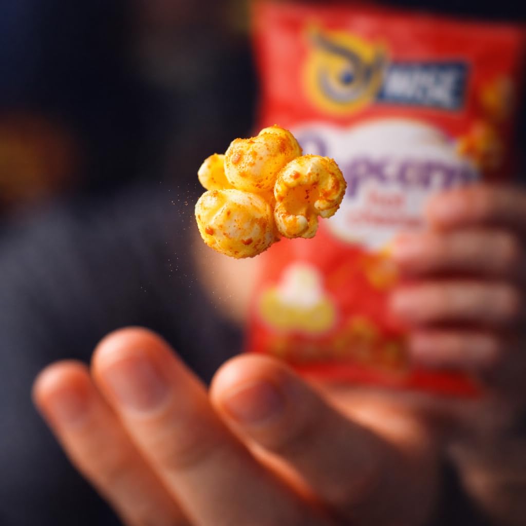 Wise Snacks Hot Cheese Popcorn 0.625 Ounce (42 Count), Air Popped Individual Snack Size Bags Healthy Popcorn Snacks, School and Halloween Snacks