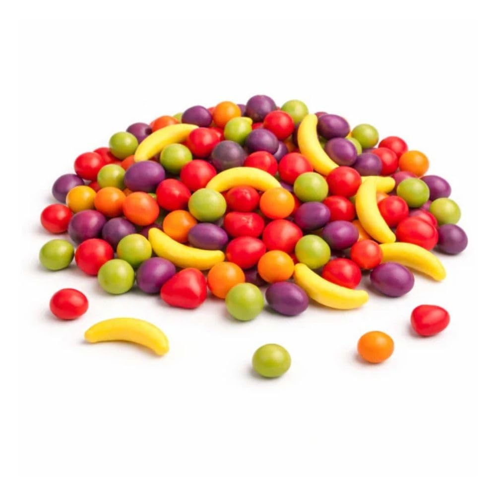 Assorted Fruit Shaped Hard Candy Pieces Bulk Bag - 25 lb (Approx. 5000 pieces)
