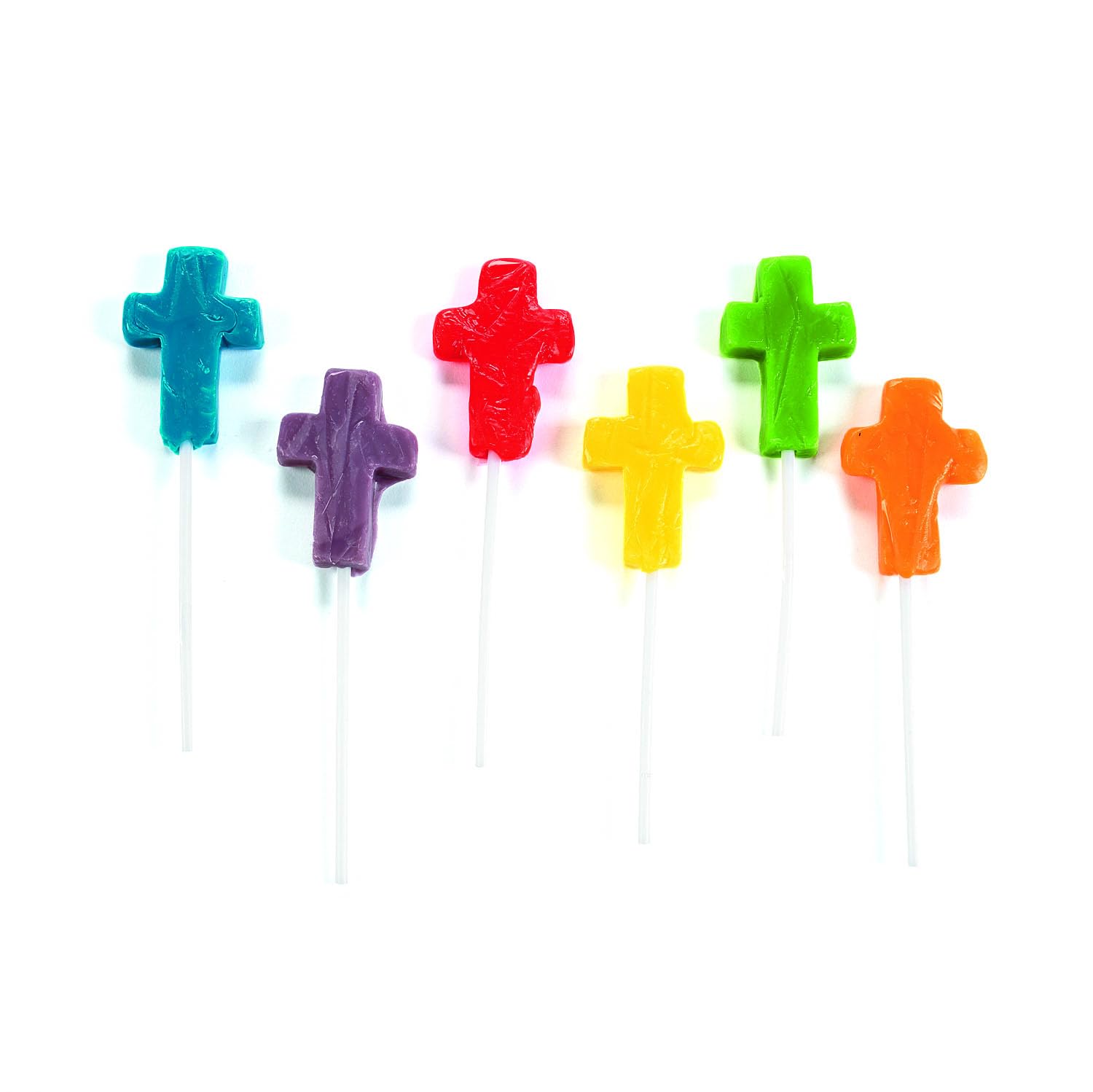 Mini Cross Shaped SFun Express Cross Shaped Lollipops Scripture Candy - 144 Individually Wrapped Religious Suckers for Easter, Church Events & Sunday