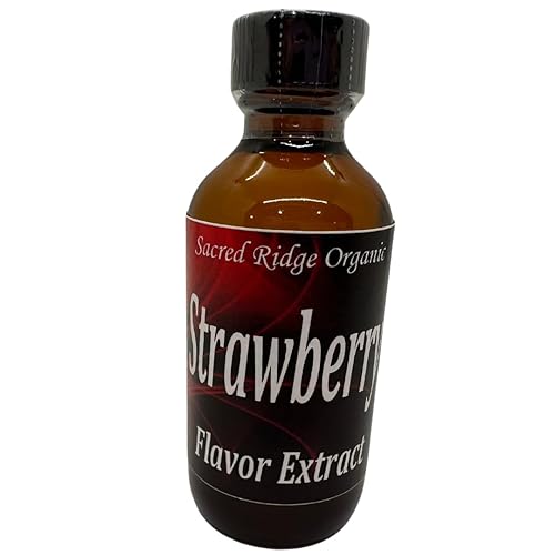 Strawberry Flavor Extract Organic 2 oz - Water Soluble, Sugar Free Flavor Drops for Drinks, Baking, Ice Cream, Water Flavoring, Natural Food Grade