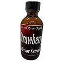Strawberry Flavor Extract Organic 2 oz - Water Soluble, Sugar Free Flavor Drops for Drinks, Baking, Ice Cream, Water Flavoring, Natural Food Grade