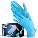 SereneLife Nitrile Disposable Latex & Powder Free Gloves - Great for Kitchens, Food Handling & Cleaning Supplies - Soft & Comfortable fit - Vinyl