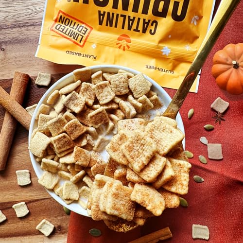 Catalina Crunch Protein Cereal | Sugar Free Breakfast Cereal with 11g of Protein | Gluten Free, Keto Friendly | Pumpkin Spice - 8 oz. Bag (Pack of 4)