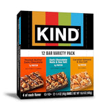 KIND Healthy Snacks Bars Variety Pack, Gluten Free, Low Sugar, High Fiber Snacks, Dark Chocolate Nuts & Sea Salt, Peanut Butter Dark Chocolate