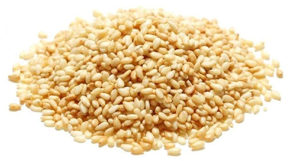 Natural Toasted Whole Sesame Seeds by It's Delish - 9 Oz. Medium Jar - Natural Gluten-Free Fresh Oven Roasted White Sesame - Restaurant Bulk Size