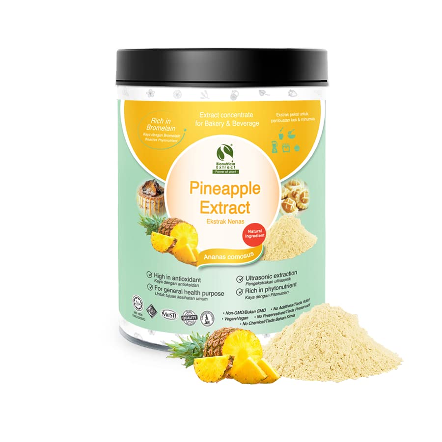 Pineapple Extract Powder 20:1, Rich in Bromelain for Digestion, Immune & Joint Support, Natural Tropical Flavor for Smoothies, Baking, No Sugar Added