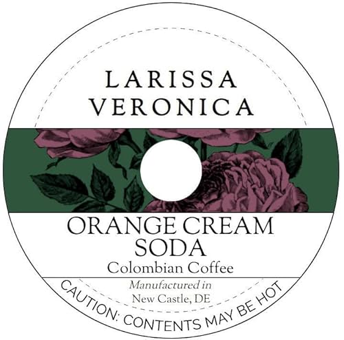 Orange Cream Soda Colombian Coffee (Single Serve K-Cup Pods) (Gourmet, Naturally Flavored, Whole Coffee Beans) (12 pods, ZIN: 575803)
