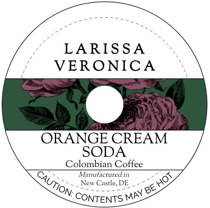 Orange Cream Soda Colombian Coffee (Single Serve K-Cup Pods) (Gourmet, Naturally Flavored, Whole Coffee Beans) (12 pods, ZIN: 575803)