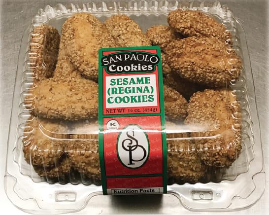 San Paolo Cookies - Sesame (Regina) Cookies - 16oz - 2 Packs