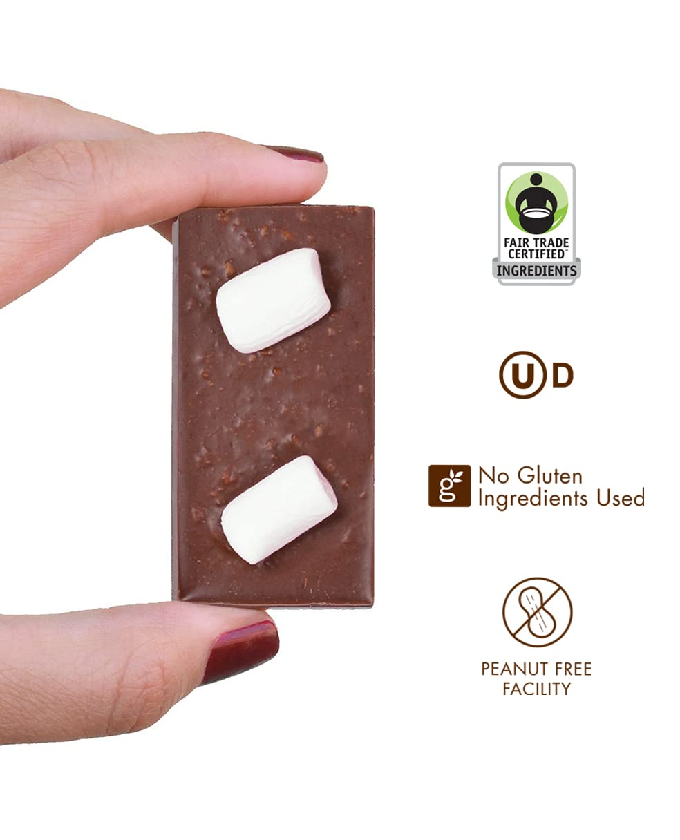 Chuao Chocolatier Ravishing Rocky Road Milk Chocolate Gourmet Mini Bars | For Gift Baskets, Birthday, Thank You, Care Package | 20 Pack, 0.39 oz Each