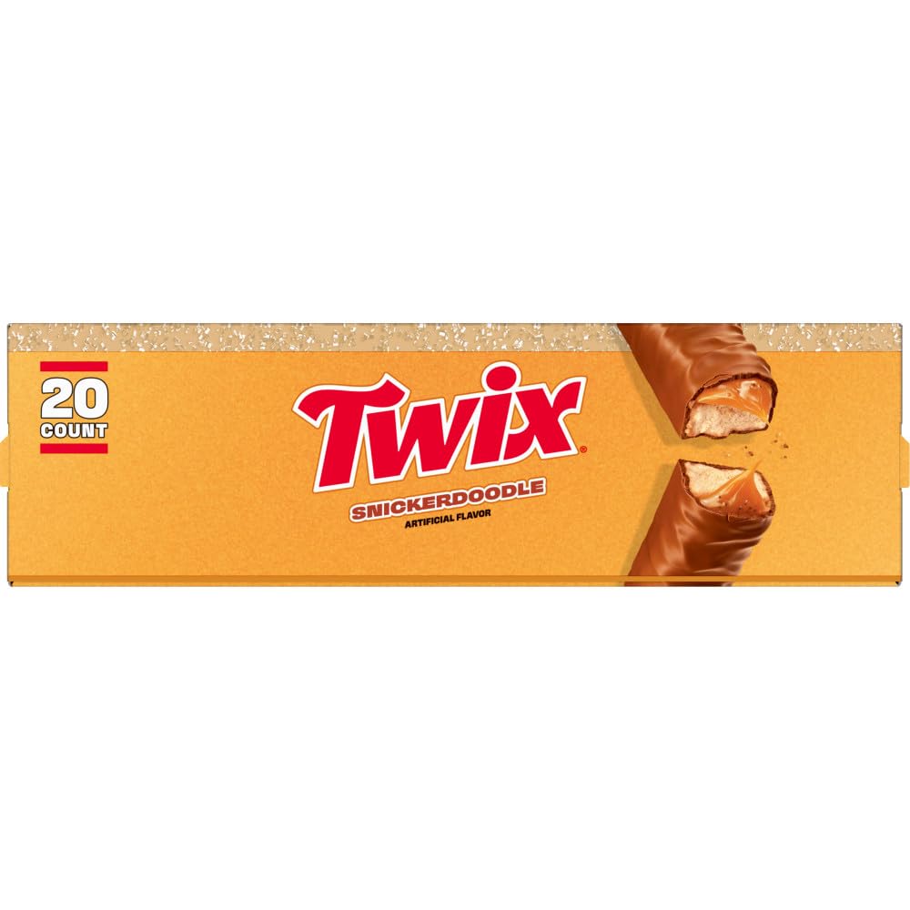 TWIX Snickerdoodle Cookie Cinnamon Caramel Shortbread Milk Chocolate Candy Bars Bulk for Movies, Traveling, Party Favors, Goodie Bags, 1.4 oz (Pack