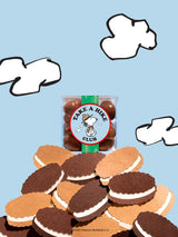 Peanuts x Sugarfina Chocolate Biscuits Small Candy Cube, Chocolate Bites, 1.6 oz, 4 Count