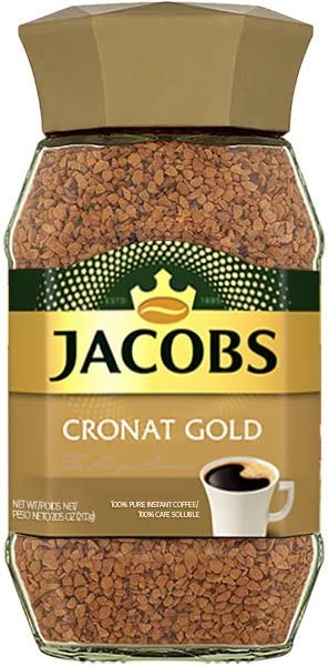 Jacobs Kronung, Cronat Gold, & Velvet Instant Coffee 7oz/200g each (3 Total Jars)