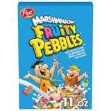 Marshmallow Fruity PEBBLES Breakfast Cereal for Kids, Gluten Free, Made with Sweetend Puffed Rice, 11 oz