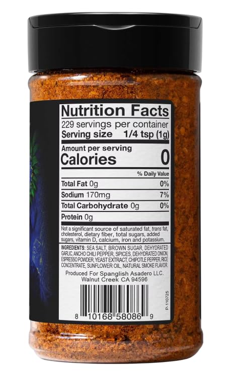 Spanglsh Asadro Ranchero Steak Seasoning 2 Pack, 8.1 oz Bottles, Bold Garlic Ancho Chili & Smoky Steak Rub, Gluten Free Mexican Style Seasoning