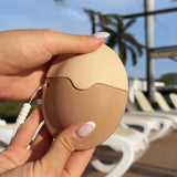 1 piece Silicone sunscreen applicator, portable body lotion applicator, water replenishing applicator (khaki)