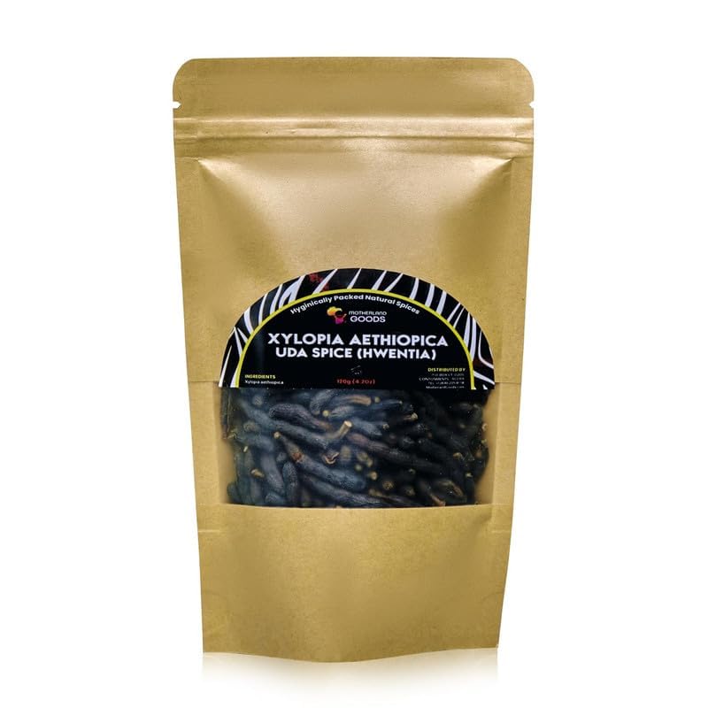 MOTHERLAND GOODS Hwentia Spice - African Grains of Selim, 4 oz UDA seed for Cooking and Flavour - Diarr is a Spice Similar To Black Pepper - For an