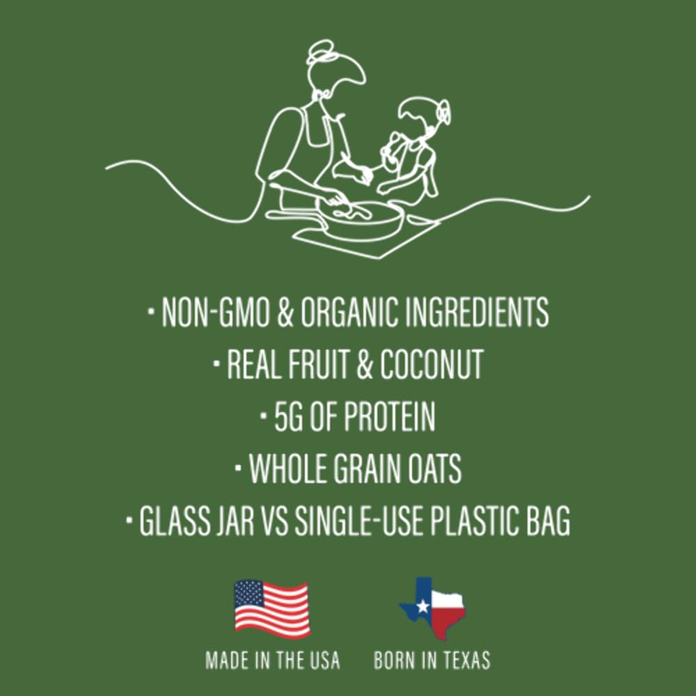 Kin Kitchen non-GMO Granola & Organic Quinoa Crisps, in a Glass Jar Recyclable and Resusable. Made with Real Fruit. No Aritificial Colors, Flavors, or
