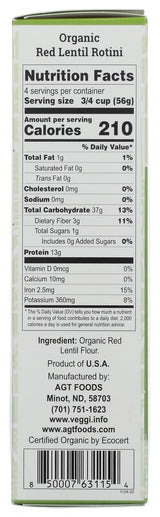 Veggipasta, Organic Pasta Rotini Lentil Red Gluten Free, 8 Ounce