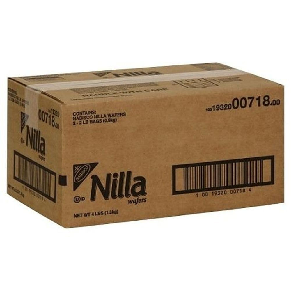 NABISCO Nilla Vanilla Wafer Cookies, Classic Sweet Snack, 2 Pound Pouch (Pack of 2) for Desserts & Baking