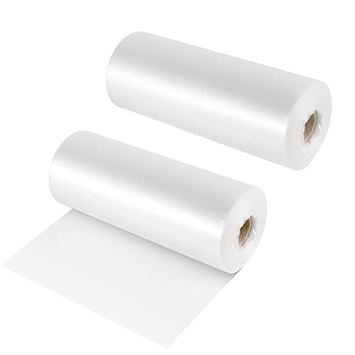 JOIKIT 2 Rolls 1000 Count 10 x 14 Inch Plastic Produce Bags on a Roll, Clear Food Storage Bag for Vegetable, Fruit, Kitchen Waste