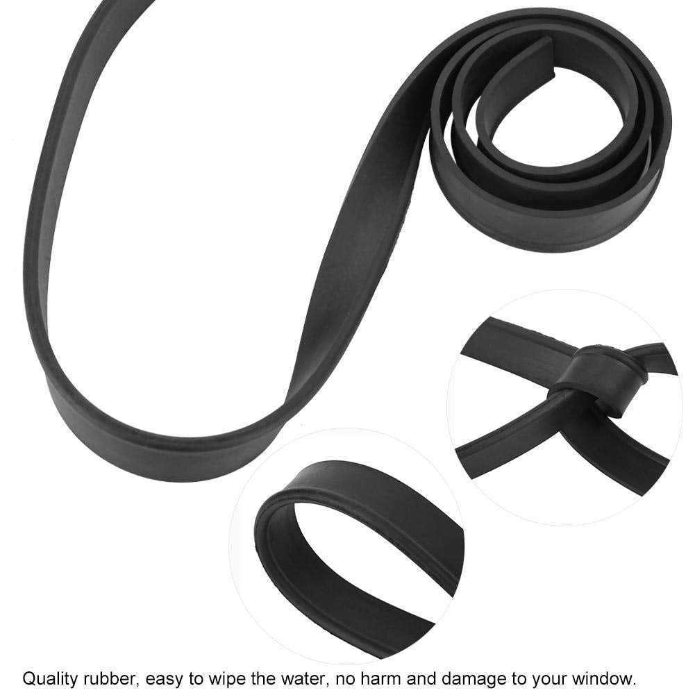 Premium Replacement Squeegee Rubber - Universal 15" 13.5" 20" 12" Flexible Silicone Blade for Window, Shower, Mirror & Car Glass, Streak-Free