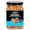 Honey Roasted Cashews - 32 oz Reusable Container | Gourmet Nuts Coated with Sweet & Natural Honey | Roasted to Perfection | Healthy Everyday Snack |