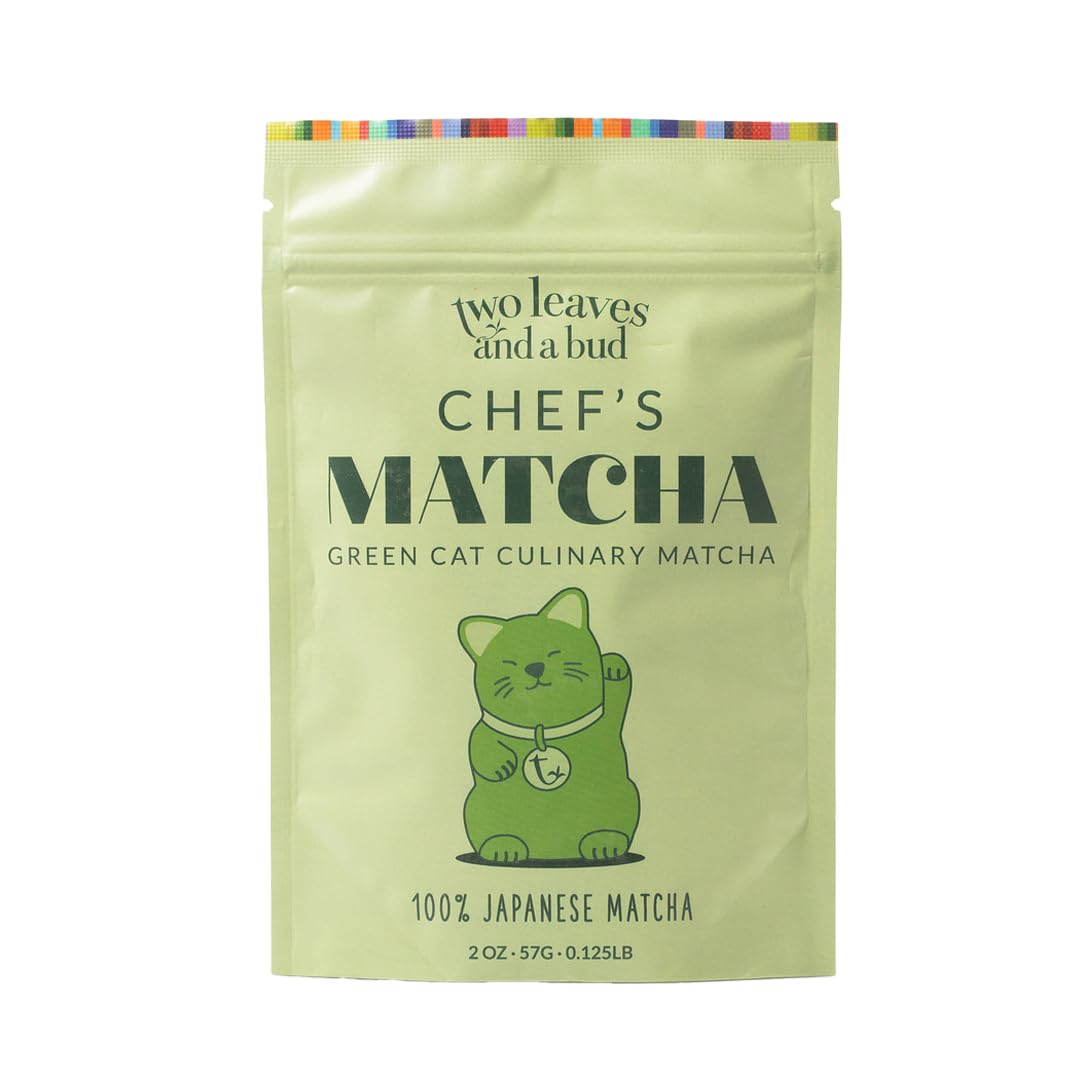 Two Leaves and a Bud Chef's Matcha Green Tea, 100% Japanese Culinary Matcha Powder, 1 Resealable Bag, 57g (2 oz)