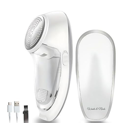 Fabric Shaver, Lint Remover, Rechargeable Lint Shaver with Durable Sharp Blades for Clothes & Upholstery - USB Charging Cable Included