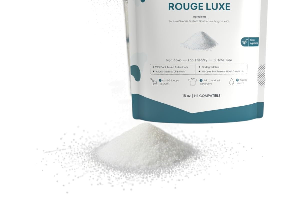 Plant-Based Laundry Scent Booster (Powder) - Rouge Luxe | Fast-Dissolving, No Residue |Elegant, Long-Lasting | Eco-Friendly, Hypoallergenic