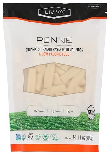 Liviva Organic Penne Shirataki Pasta With Oat Fiber, 14.11 oz