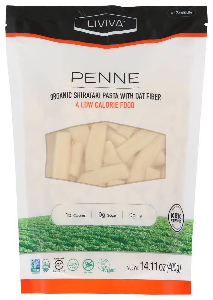Liviva Organic Penne Shirataki Pasta With Oat Fiber, 14.11 oz