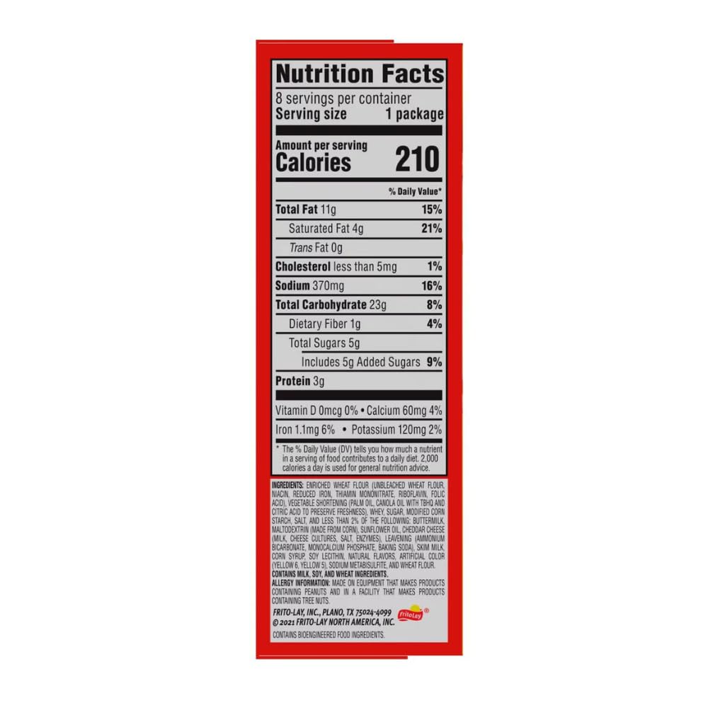 Munchies Sandwich Crackers | 2 Packs | 11.04 oz | 96 total individual crackers | Bundled by Lilypacks Express (Cheetos Cheddar)