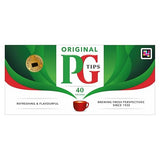 PG Tips Premium Black Tea Bags Non-Pyramid, 40 Count (Pack of 1)