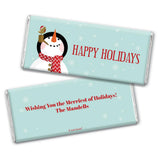 Christmas Candy Personalized Holiday Snowman Chocolate Bars (36 Count)