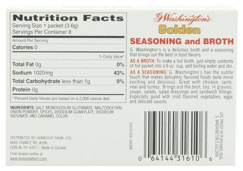 G Washington's Seasoning and Broth, Golden, 1 Ounce