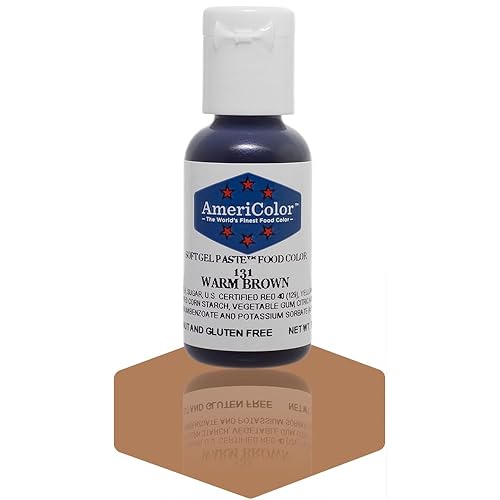 AmeriColor, Warm Brown, 0.75 Ounce Bottle, Soft Gel Paste Food Color