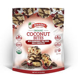 Jennies Organic Coconut Bites with Cranberries, Goji, Chia Seeds, & Chocolate 24oz | Gluten Free | Peanut Free | Dairy Free | Individually Wrapped