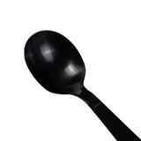 Karat [5.6" - 1000 pcs] Black Individually Wrapped Plastic Heavy-Weight Disposable Soup Spoon (U3532B)