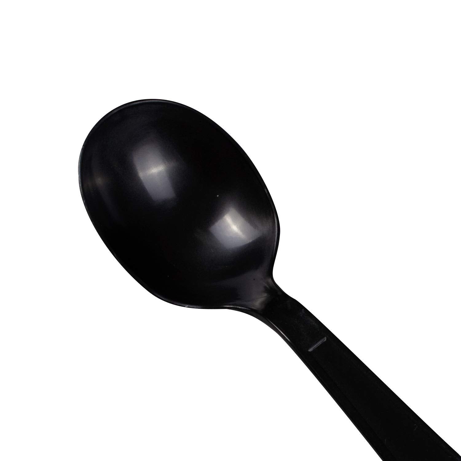 Karat [5.6" - 1000 pcs] Black Individually Wrapped Plastic Heavy-Weight Disposable Soup Spoon (U3532B)